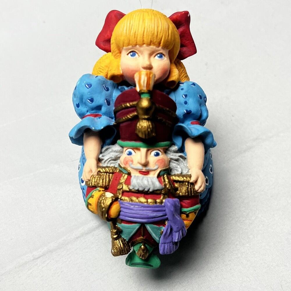 RARE Department 56 Christmas Ornament 1991 Marie Nutcracker Doll Hand Painted 4"